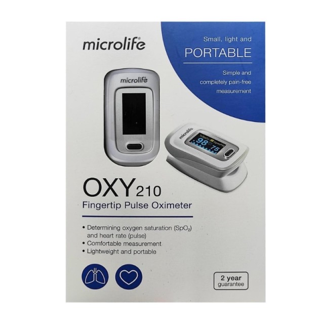 Microlife Oxy 210 Παλμικό Οξύμετρο Δακτύλου Λευκό 1τεμ.