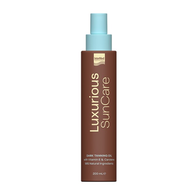 Intermed  Luxurious Sun Care Dark Tanning Oil Ξηρό Λάδι για Γρήγορο & Έντονο Μαύρισμα 200ml