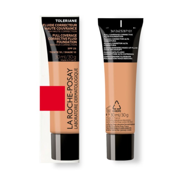 La Roche-Posay Toleriane Full Coverage Corrective Fluid Foundation No.10 για Άμεση & Πολύ Υψηλή Κάλυψη 30ml