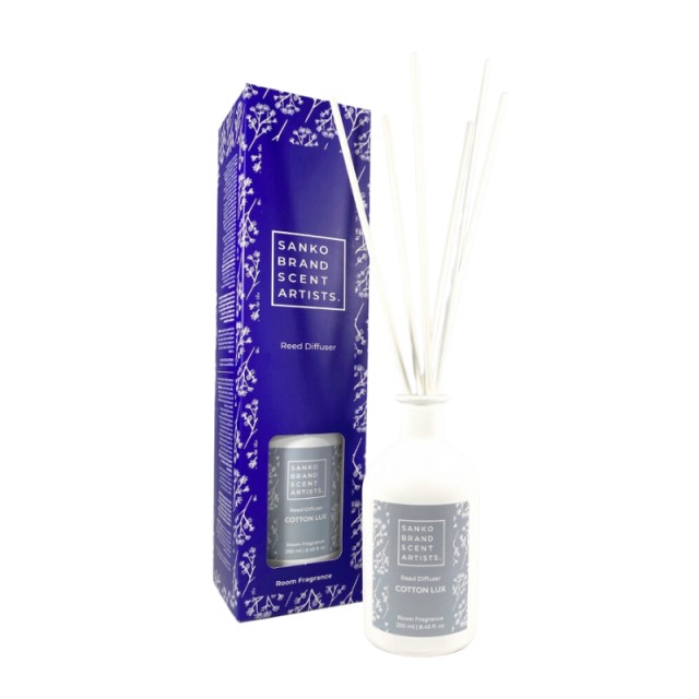 Sanko Reed Diffuser Cotton Lux Αρωματικό Χώρου με Στικς 250ml