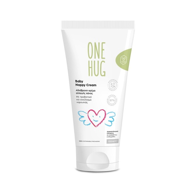 One Hug Baby Nappy Cream Αδιάβροχη Κρέμα Αλλαγής Πάνας 150ml