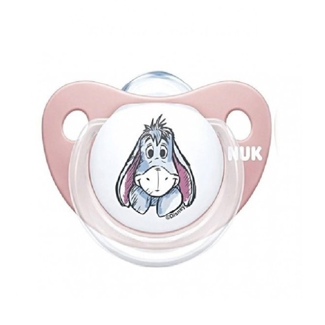 NUK Trendline Disney Winnie 0-6 Μηνών Πιπίλα Σιλικόνης Γαιδουράκι Ροζ 1τμχ (10.730.324)