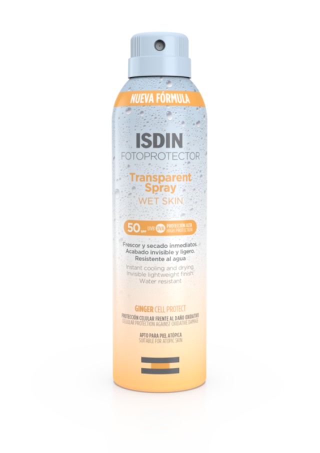 Isdin Fotoprotector Transparent Spray Wet Skin Αντηλιακό Σώματος SPF50