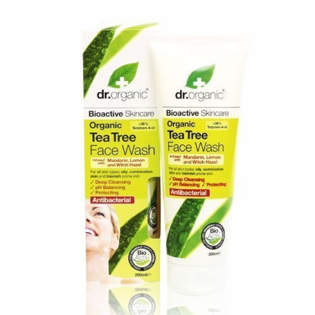 Dr. Organic Tea Tree Face Wash 200 ml