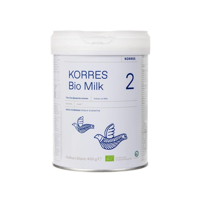 Korres Bio-Milk Βιολογικό Αγελαδινό Γάλα για Βρέφη 2 (6-12 μηνών) 400gr