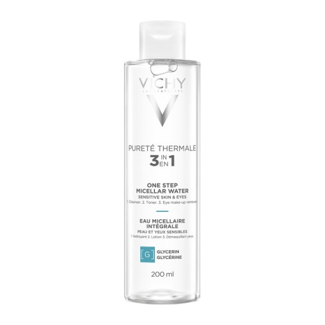 Vichy Purete Thermale Micellar Water 3 in 1 Καθαριστικό Νερό Ντεμακιγιάζ 200ml