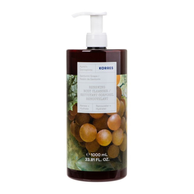 Korres Renewing Body Cleanser Αφρόλουτρο Αμπέλι Σαντορίνης 1000ml