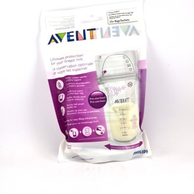 AVENT Σακουλάκια Μητρικού Γάλακτος 180ml 25τμχ (SCF603/25)