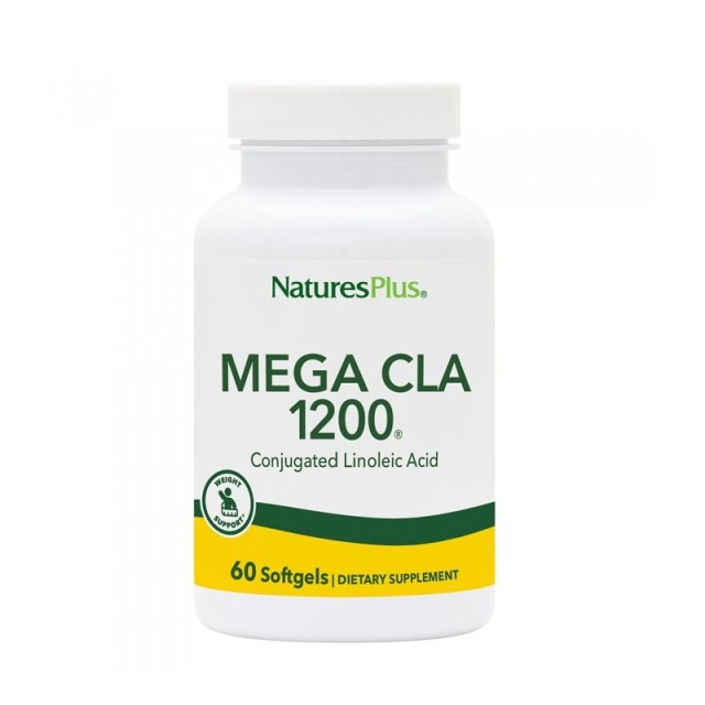 Natures Plus Mega CLA Συμπλήρωμα Διατροφής 1200mg 60 μαλακές κάψουλες