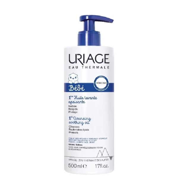 Uriage Bebe Xemose 1st Cleansing Soothing Oil Έλαιο Καθαρισμού για Πρόσωπο - Σώμα 500ml