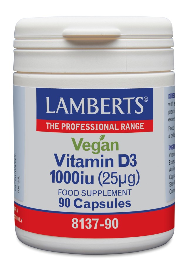 Lamberts Vegan Vitamin D3 1000iu (25mg) 90 Caps