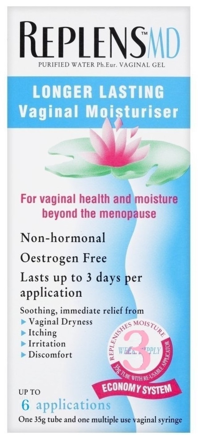 Wellcon Replens Md Vaginal Gel 3 Προγεμισμένοι Κολπικοί Εφαρμοστές