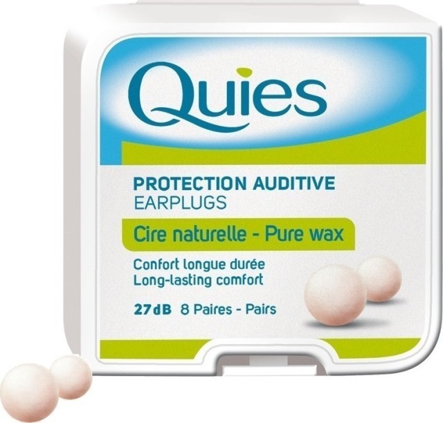 Pharmaq Quies Earplugs Pure Wax Ωτοασπίδες μιας Χρήσης από Φυσικό Κερί, 8 ζευγάρια