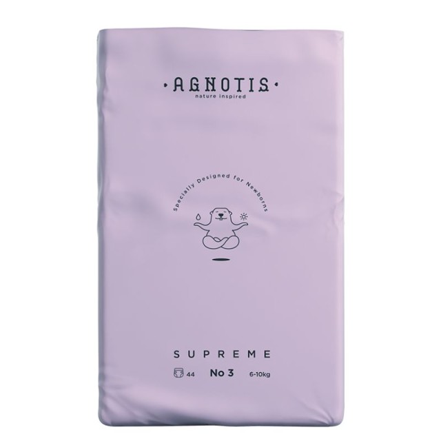 Agnotis Supreme Baby Πάνες με Αυτοκόλλητο Νο3 για 6-10kg 44τεμ.