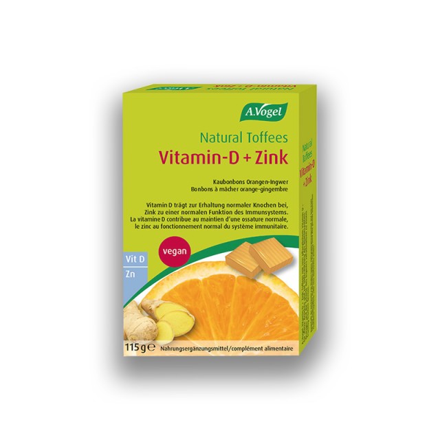 A.Vogel Immune Toffees Orange 115gr (Καραμέλες Με Ψευδάργυρο Και Βιταμίνη D Για Ενίσχυση Του Ανοσοποιητικού)