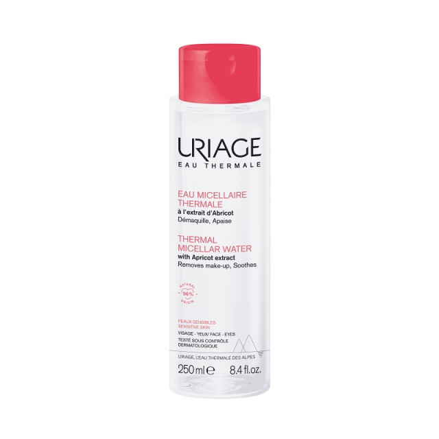 Uriage Thermal Micellar Water with Apricot Extract Νερό Καθαρισμού για Ευαίσθητες Επιδερμίδες 250ml