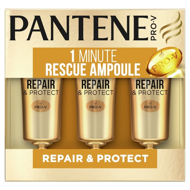 Pantene Pro-V Αμπούλα Επανόρθωσης Μαλλιών 1 Λεπτού 3x15ml