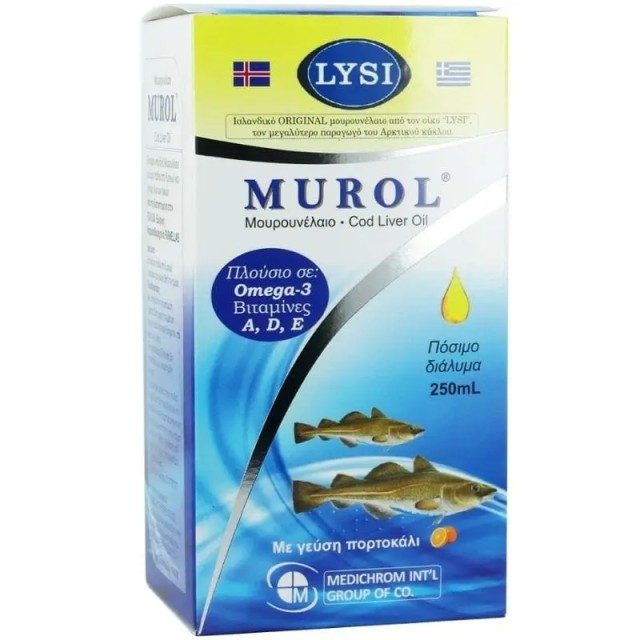 Murol Medichrom Μουρουνέλαιο με Γεύση Πορτοκάλι 250ml