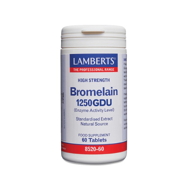 Lamberts Bromelain 1250GDU 500mg Μπρομελαΐνη για την Υγεία των Αρθρώσεων & την Υποβοήθηση της Πέψης 60 ταμπλέτες