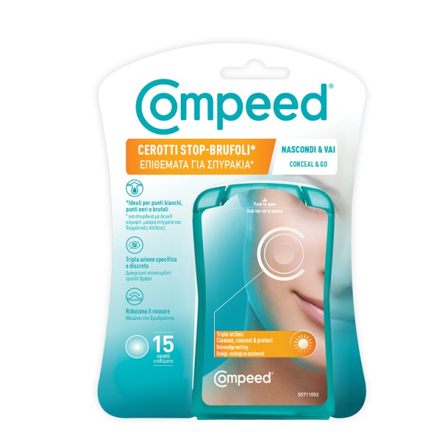 Compeed Cerotti Stop Brufoli Μάσκα Προσώπου για Καθαρισμό 15τμχ