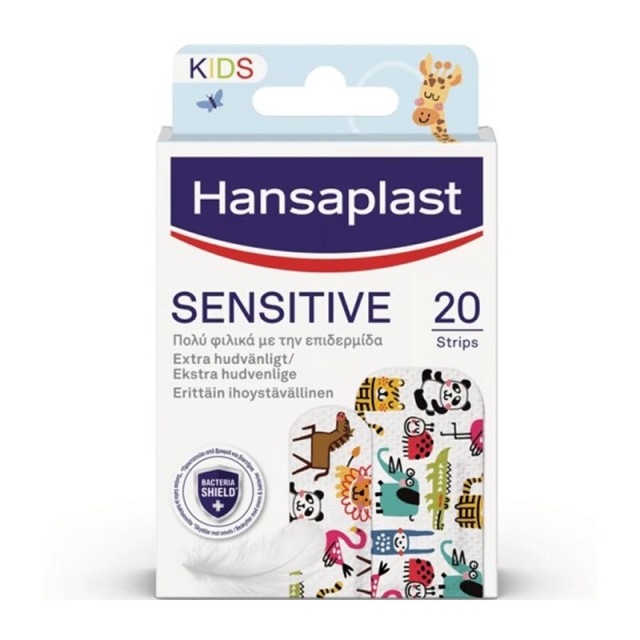 Hansaplast Kids Sensitive Animals Αυτοκόλλητα Επιθέματα για Παιδιά με Ζωάκια σε 2 Μεγέθη 20 τεμ