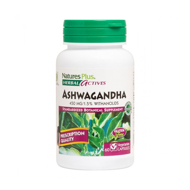 Natures Plus Ashwagandha 450mg 60 φυτικές κάψουλες