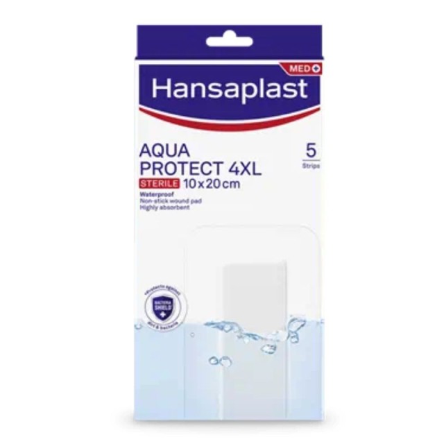 Hansaplast Aqua Protect Αδιάβροχα Αποστειρωμένα Επιθέματα 10x20cm 4XL 5 τεμ.