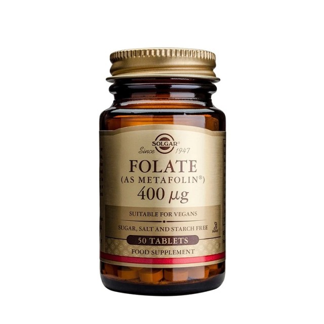 Solgar Folate as Metafolin 400mg 50 ταμπλέτες