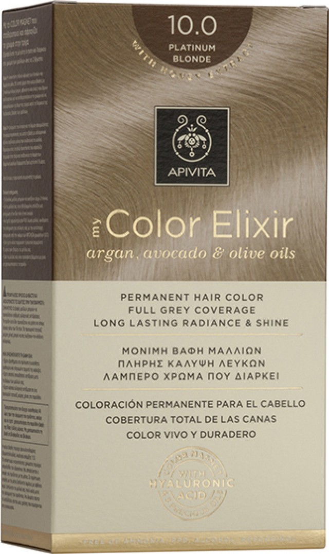 Apivita My Color Elixir No10 Κατάξανθο Κρέμα Βαφή Σε Σωληνάριο 50ml & Ενεργοποιητής Χρώματος 75ml