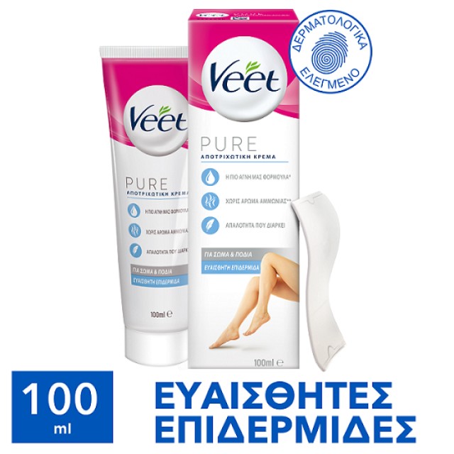 Veet Silky Fresh Αποτριχωτική Κρέμα Ποδιών ευαισθητη επιθερμιδα 100ml