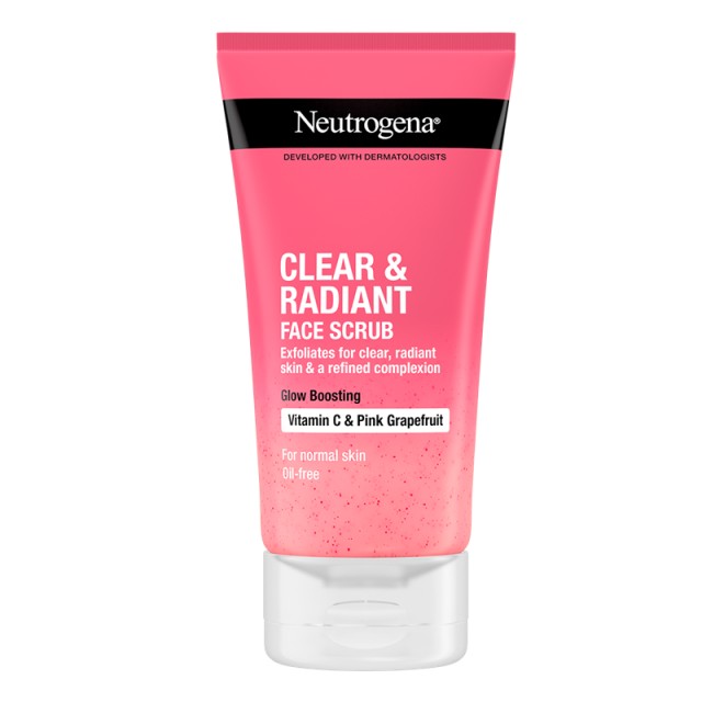 Neutrogena Clear & Radiant Face Scrub Vitamin C & Pink Grapefruit 150ml