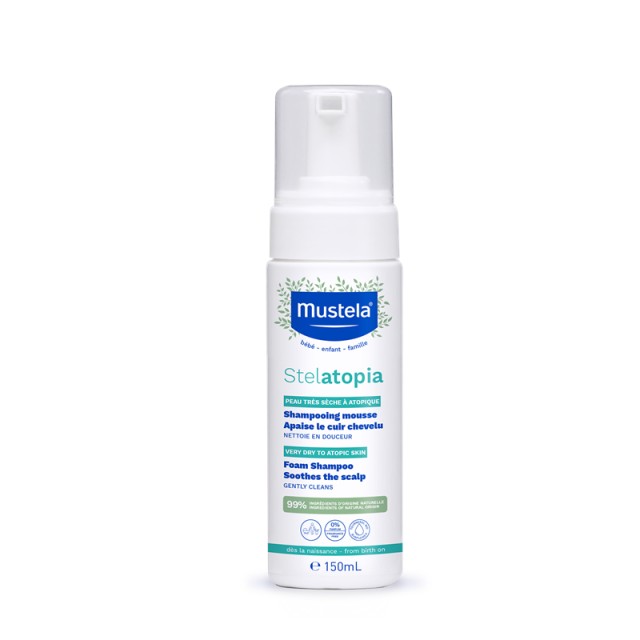 Mustela Stelatopia Foam Shampoo - Σαμπουάν σε μορφή Αφρού για νεογέννητα 150ml