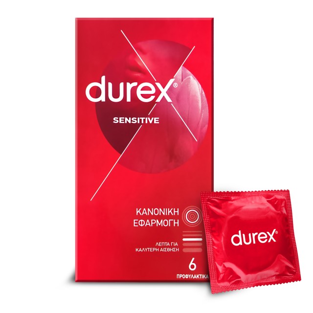 Durex Προφυλακτικά Πολύ Λεπτά Sensitive 6 τεμάχια