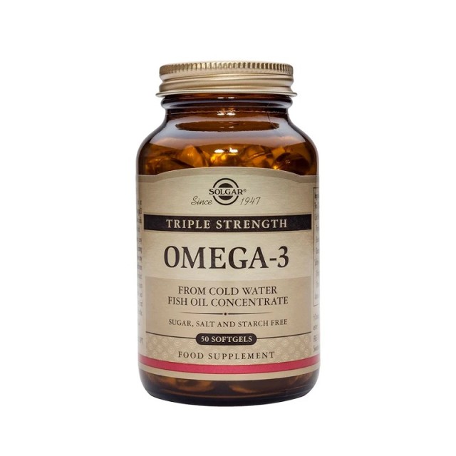 Solgar Triple Strength Omega 3 Ιχθυέλαιο 50 μαλακές κάψουλες