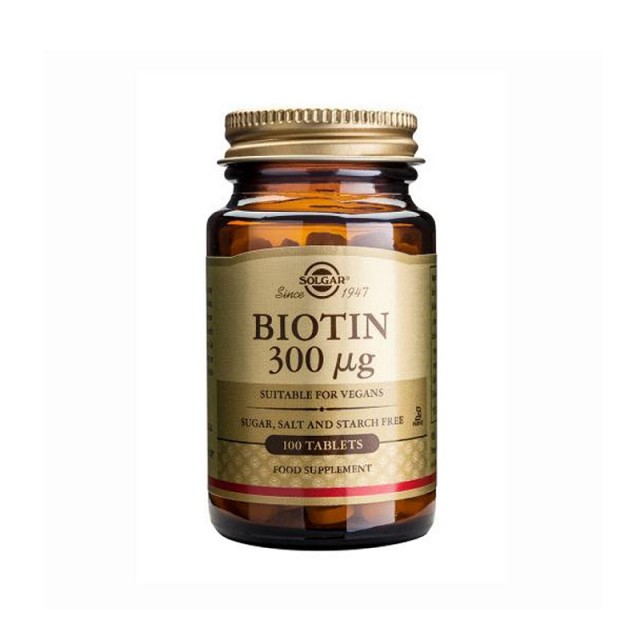 Solgar Biotin 300mcg 100 ταμπλέτες