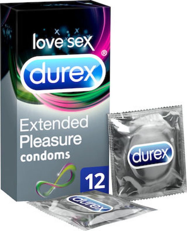 Durex Extended Pleasure, Προφυλακτικά Για Απόλαυση Παρατεταμένης Διάρκειας, 12 τμχ