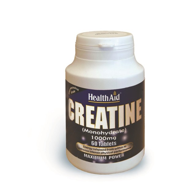 Health Aid Creatine για Ενίσχυση της Μυικής Μάζας 60 Ταμπλέτες