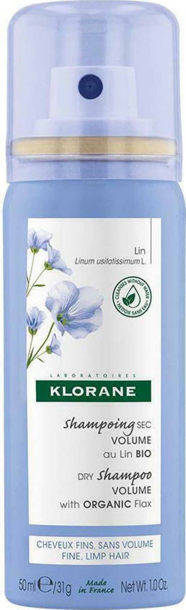 Klorane Linum Dry Shampoo Volume With Organic Flax 50 Ml