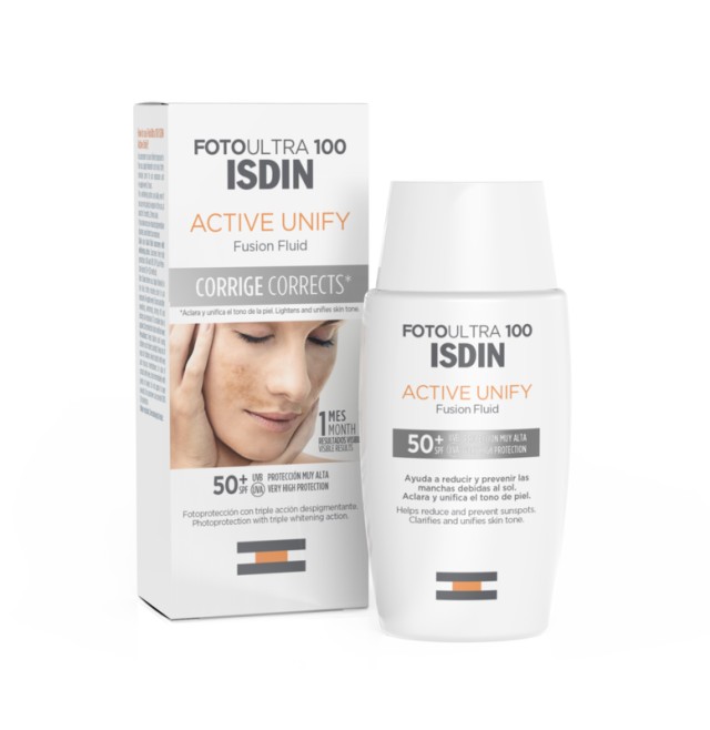 ISDIN Foto Ultra 100  Active Unify Fusion Fluid Αντηλιακό Προσώπου SPF50+, 50ml