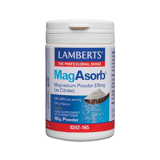 Lamberts Mag Asorb Magnesium Powder 375mg 165gr