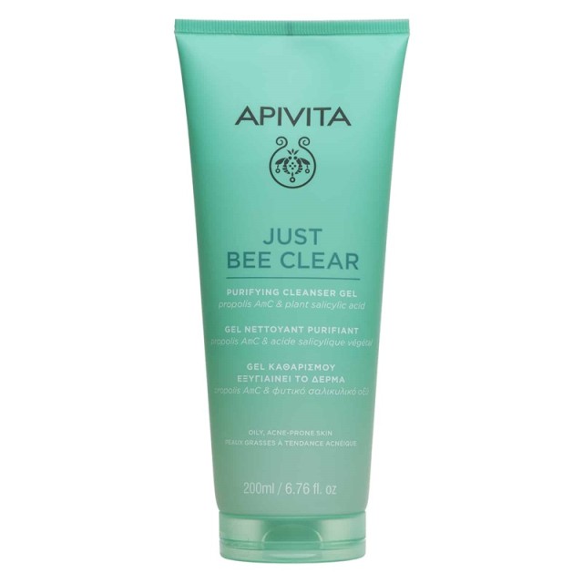 Apivita Just Bee Clear Gel Καθαρισμού που Εξυγιαίνει το Δέρμα 200ml