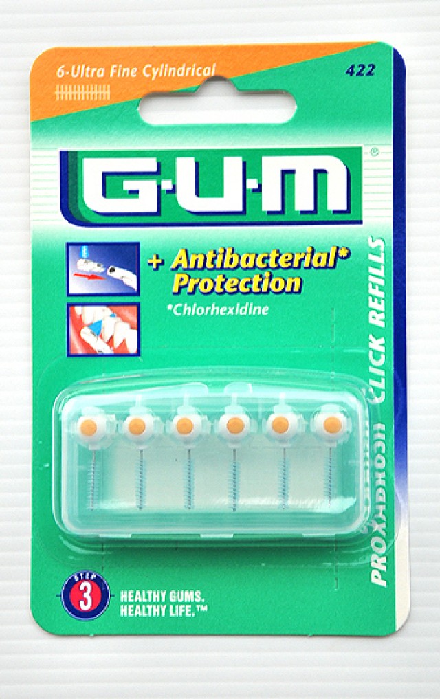 GUM Proxabrush Click Refills Ultra Cylidrical 6τμχ (422)