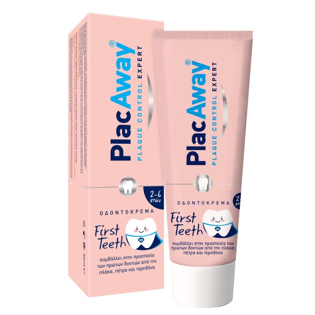 Plac Away First Teeth Βρεφική Οδοντόκρεμα με Γεύση Βανίλιας 50ml