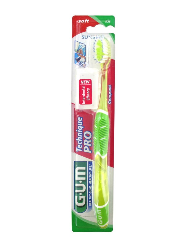 Gum Technique Pro Compact Soft 525 Οδοντόβουρτσα Μαλακή, 1 τεμάχιο 