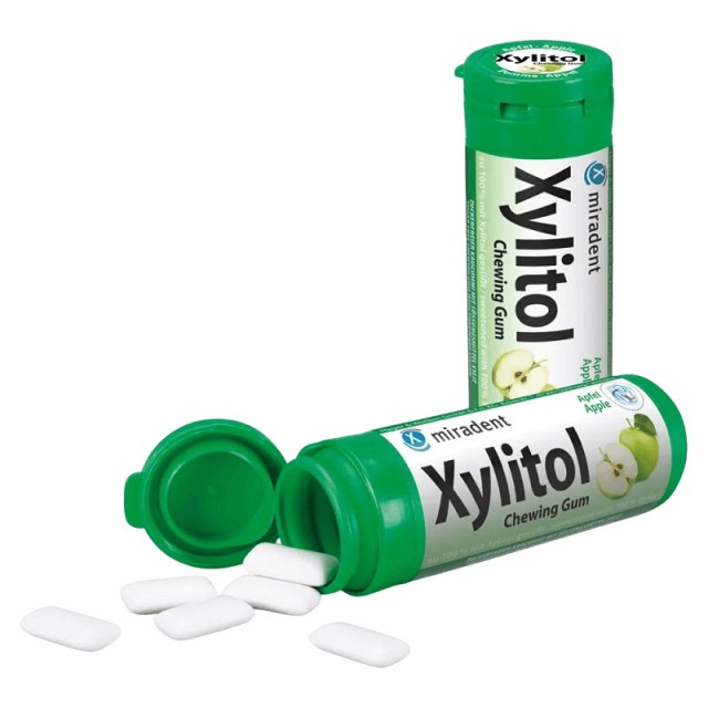 Miradent Xylitol for Kids πράσινο μήλο 30τμχ