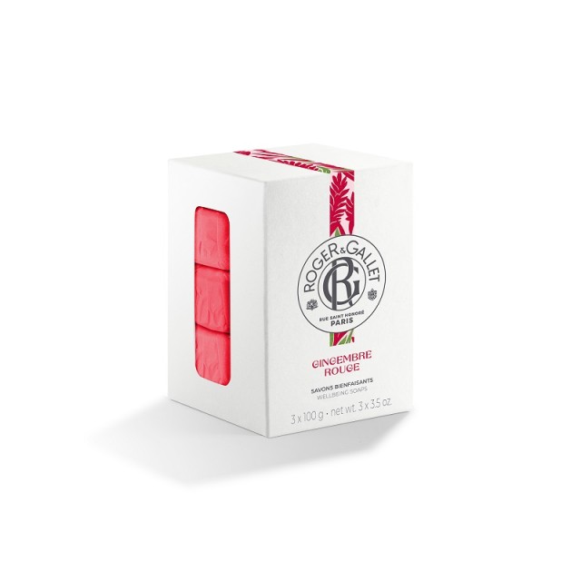 Roger&Gallet Gingembre Rouge Set Αρωματικό σαπούνι 3 x 100g