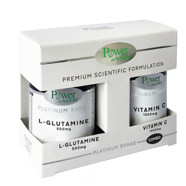 Power Health Platinum L-Glutamine 500mg 30 κάψουλες & Vitamin C 1000mg 20 κάψουλες