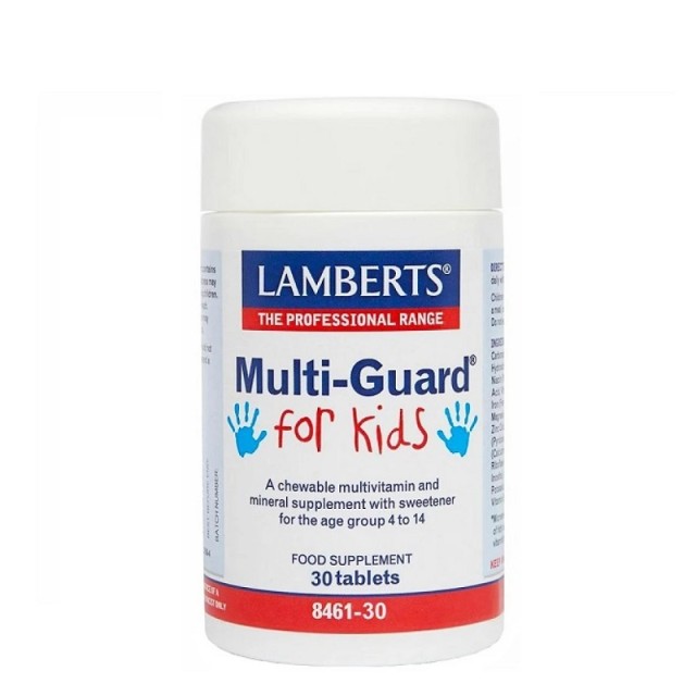 Lamberts Multi-Guard for Kids Πολυβιταμίνες για Παιδιά 4-14 ετών 30 μασώμενες ταμπλέτες