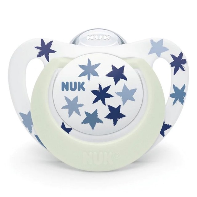 Nuk Star Πιπίλα Σιλικόνης Blue Stars για 18-36 μηνών (10.739.749)