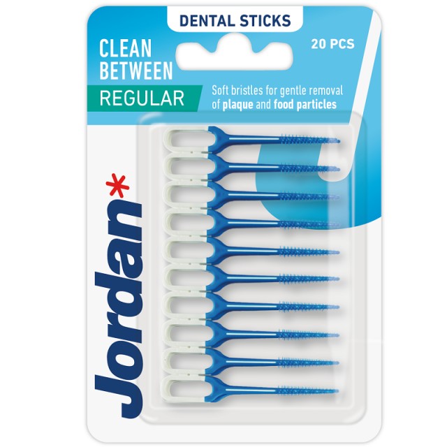 Jordan Clean Between Sticks Regular Size Μεσοδόντια Βουρτσάκια Κανονικό Μέγεθος, 20τμχ.